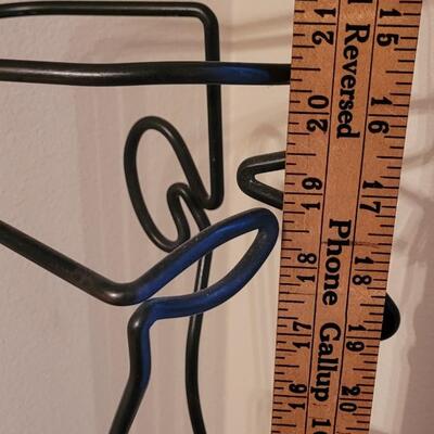 Lot 191: Metal Wire Sculpture of a Man signed by Simmons