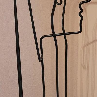 Lot 191: Metal Wire Sculpture of a Man signed by Simmons