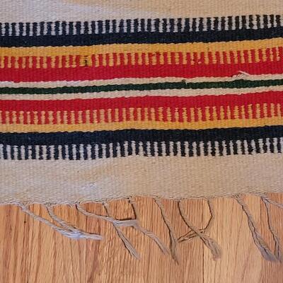 Lot 194: Vintage Mexican Rug/Blanket Depicting Aztec Sun
