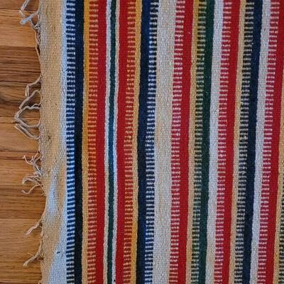 Lot 194: Vintage Mexican Rug/Blanket Depicting Aztec Sun