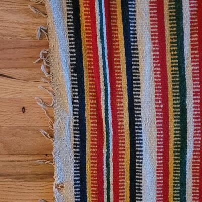 Lot 194: Vintage Mexican Rug/Blanket Depicting Aztec Sun