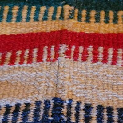 Lot 194: Vintage Mexican Rug/Blanket Depicting Aztec Sun