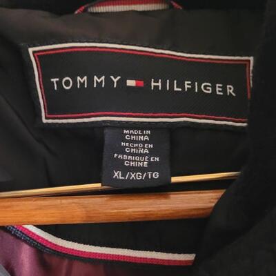 Lot 203: Tommy Hilfiger Black Puff Coat with Faux Fur Lined Hood