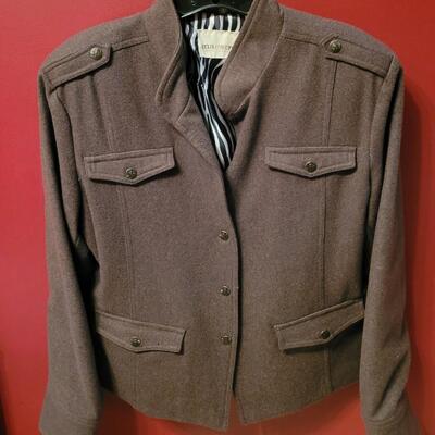 Lot 208: Wool Army Green Military Inspired Jacket