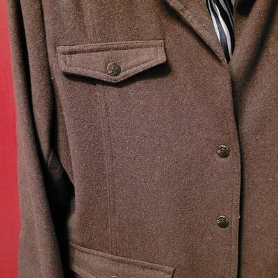 Lot 208: Wool Army Green Military Inspired Jacket