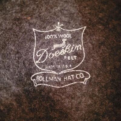 Lot 211: (2) Bollman Hat Co. Gray & Cream Wool Hats