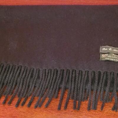 Lot 214: Italian Black Pure Cashmere Scarf & Pink Pashmina & Silk Scarf