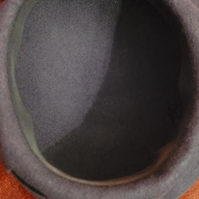 Lot 217: Vintage Gray Wool Hat and Velvet Bucket Hat