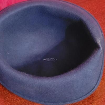 Lot 218: Vintage Cream Bollman Hat Co. Hat and a Wool Gray Hat