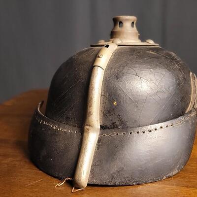 Lot 220: Antique WWI German Prussian Officer Spike Helmet Pickelhaube Casque