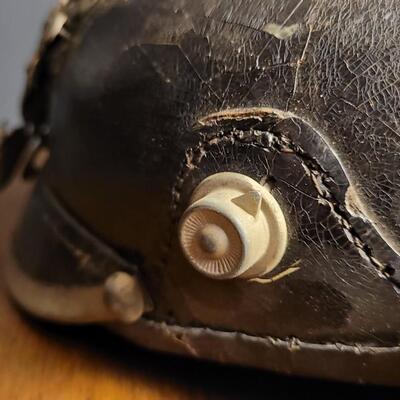 Lot 220: Antique WWI German Prussian Officer Spike Helmet Pickelhaube Casque