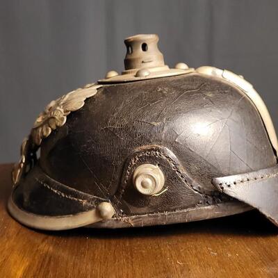 Lot 220: Antique WWI German Prussian Officer Spike Helmet Pickelhaube Casque
