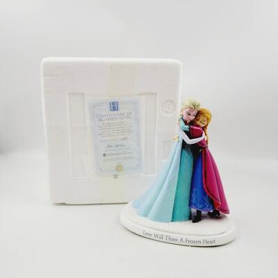 HAMILTON COLLECTION - DISNEYS FROZEN "LOVE WILL THAW A FROZEN HEART" COLLECTABLE STATUE #1086 p
