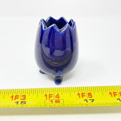 MINI ASIAN FLORAL CERAMIC EGG VASE