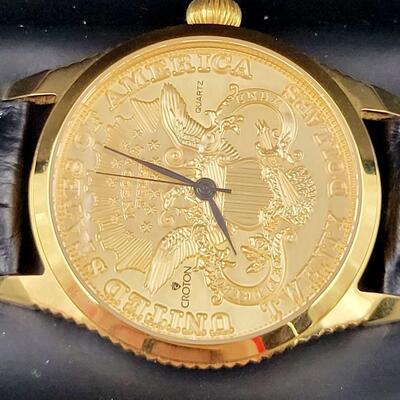 CROTON $20 1904 GOLD COIN REPLICA WATCH