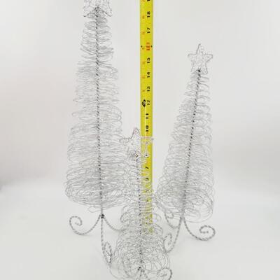 3 PAIR OF DECORATIVE METAL TREES