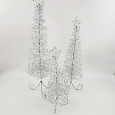 3 PAIR OF DECORATIVE METAL TREES