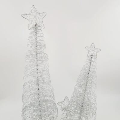3 PAIR OF DECORATIVE METAL TREES