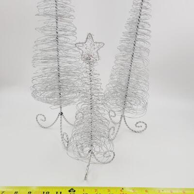 3 PAIR OF DECORATIVE METAL TREES
