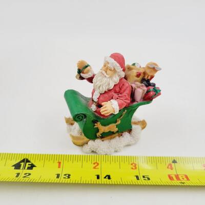 4 SANTA & REINDEER FIGURINE BUNDLE