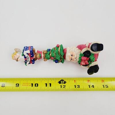 4 SANTA & REINDEER FIGURINE BUNDLE