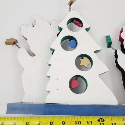 WOODEN HOLIDAY PENGUIN & REINDEER DECOR BUNDLE