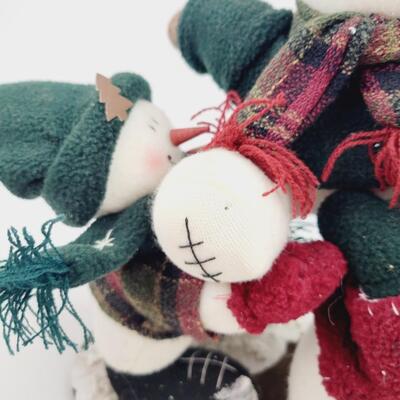 CUTE HOLIDAY WINTER STUFFED SNOWMAN DECOR