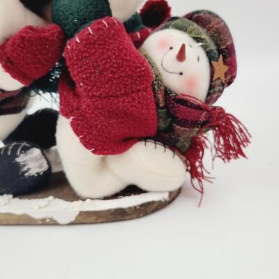 CUTE HOLIDAY WINTER STUFFED SNOWMAN DECOR