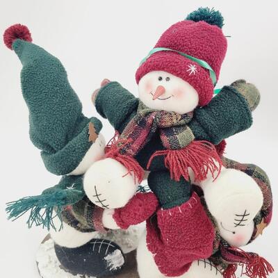 CUTE HOLIDAY WINTER STUFFED SNOWMAN DECOR