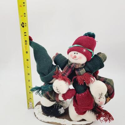CUTE HOLIDAY WINTER STUFFED SNOWMAN DECOR