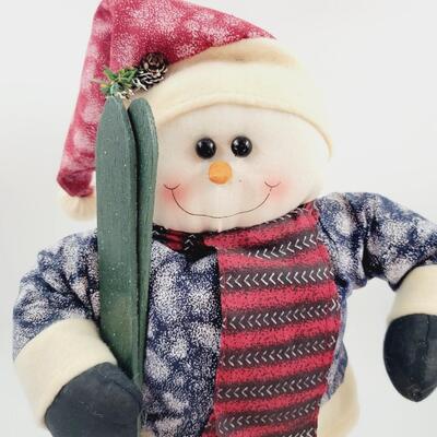 TALL HOLIDAY WINTER STUFFED STANDING SNOWMAN