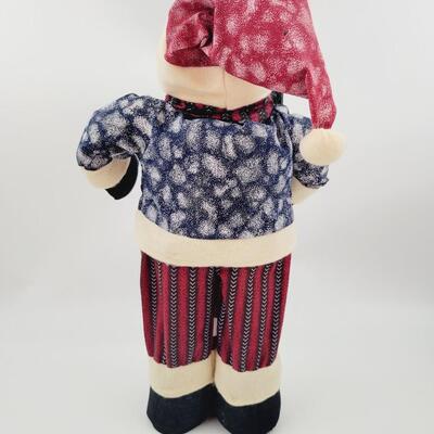 TALL HOLIDAY WINTER STUFFED STANDING SNOWMAN