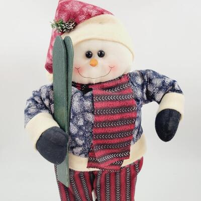 TALL HOLIDAY WINTER STUFFED STANDING SNOWMAN