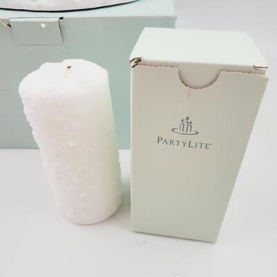 PARTYLITE SNOWMAN CANDLE SET