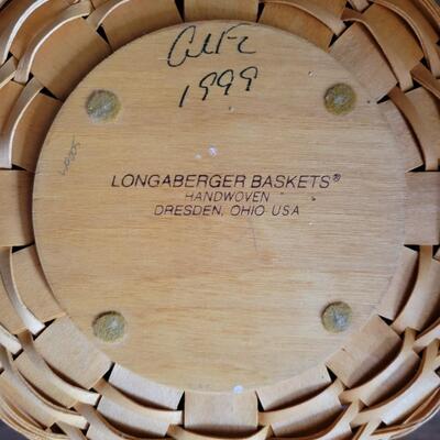 LONGABERGER LARGE SNOWMAN W/ BASKETS, LIDS, INSERTS & ORIGINAL BOX