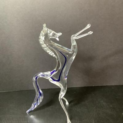 B - 315. Murano Glass, Venice Glass Art, Prancing Horse