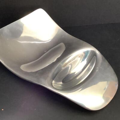 A - 318  Freeform Polished Aluminum Serving Bowl, Designed by Neil Cohen for NAMBE