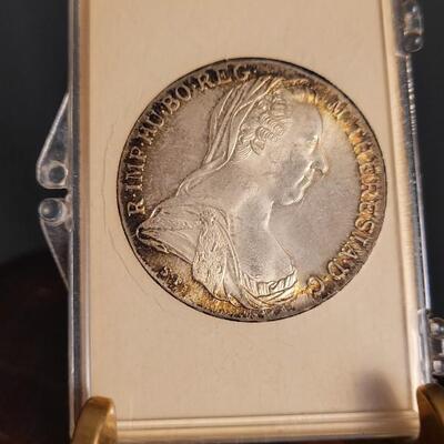 Lot 222: Antique 1780 Austrian Maria Theresa Thaler Silver Coin with Case