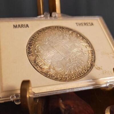 Lot 222: Antique 1780 Austrian Maria Theresa Thaler Silver Coin with Case