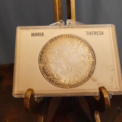 Lot 222: Antique 1780 Austrian Maria Theresa Thaler Silver Coin with Case