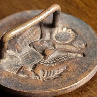 Lot 225: WWI Era Eagle E PLURIBUS UNUM Belt Buckle ROSETTE US ARMY CALVARY