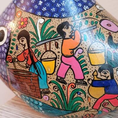 Lot 247: Mexican Handpainted Pottery by FLORA DE La Cruz