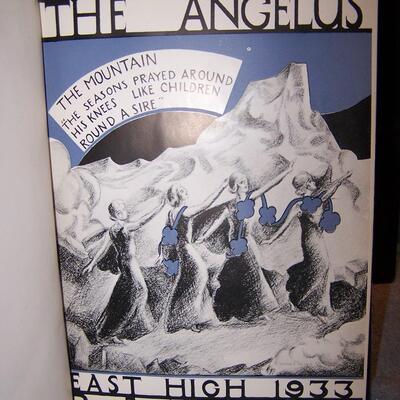 LOT 46  DENVER EAST HIGH SCHOOL YEARBOOKS ANGELUS  1933/36