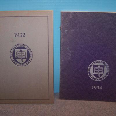 LOT 47  THE MASTERS SCHOOL YEARBOOKS 1932/34