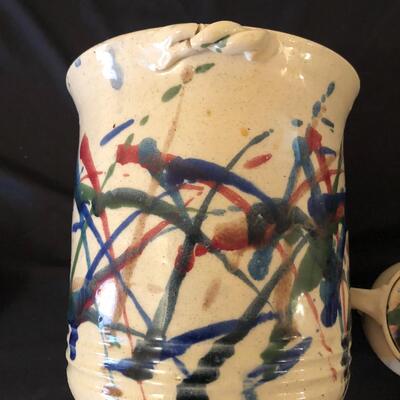 John Garrou Signed Pottery - Splatter Design (K - KM)