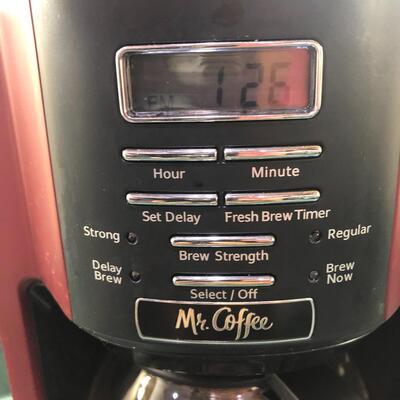Red & Black Mr Coffee Coffee Maker (12 cup). (K - KM)