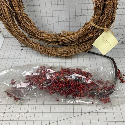 #17 Potterybarn Grapevine Garland with Berries