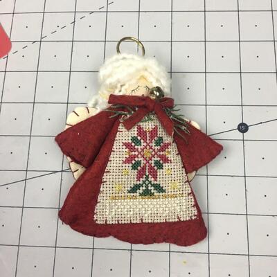 #2 William Sonoma Snowman Table Runner (NWT $84.95) & Mrs. Clause Ornament