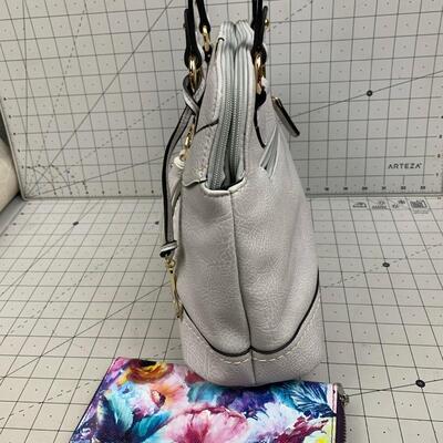 #93 b.o.c. Grey Handbag & Floral Wallet