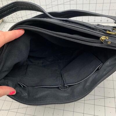 #95 Black Floral Rosetti Handbag